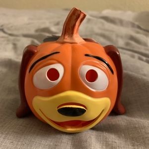 Dog head battery powered pumpkin candle